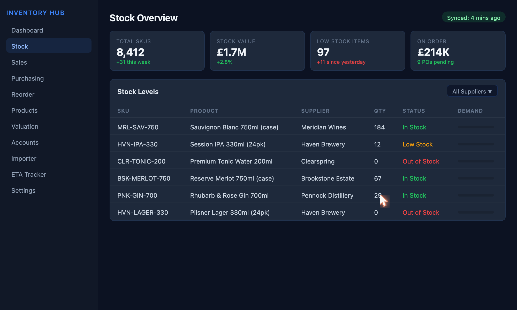 Unified Platform mockup screenshot