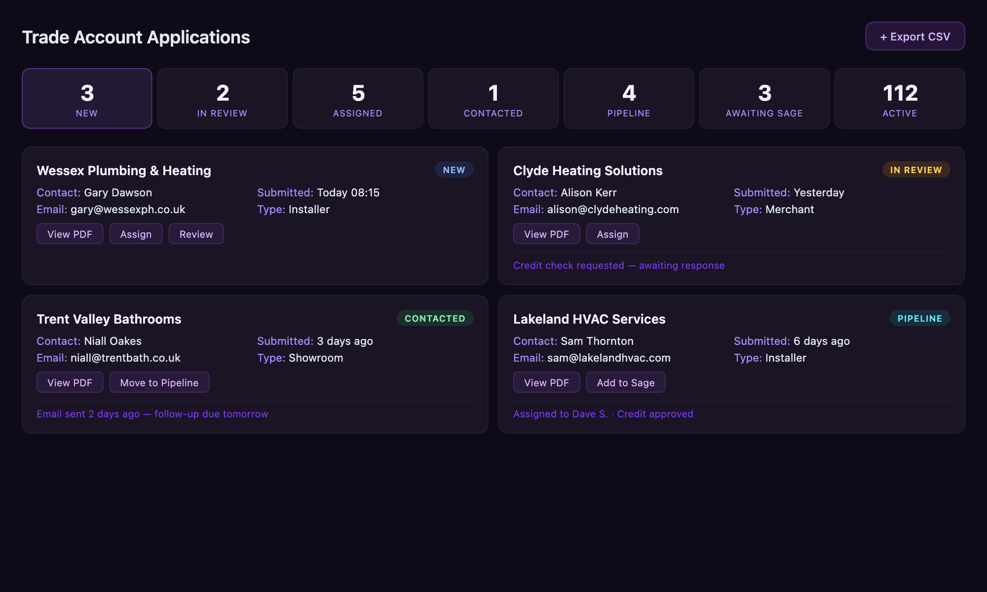 Workflow Automation mockup screenshot